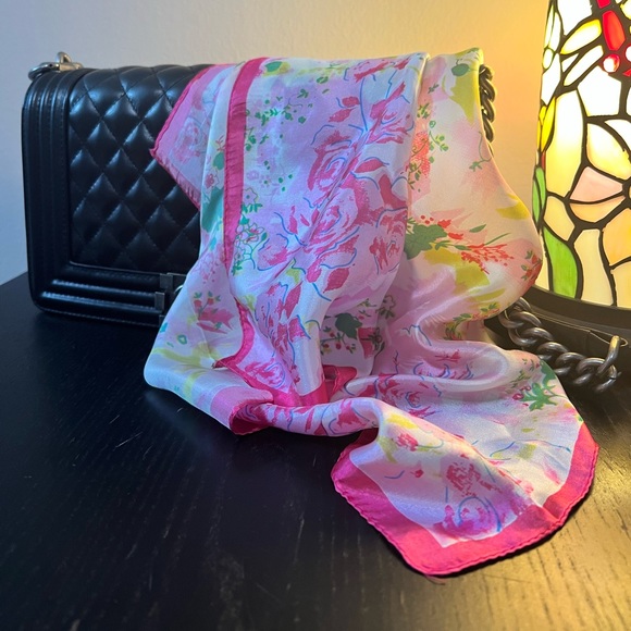 unbranded Accessories - Silk bandana scarf floral print